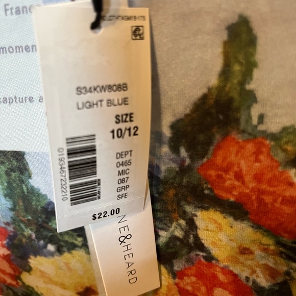 Scene&Heard Light blue with print kid shirt 10/12 NWT - Picture 4 of 6